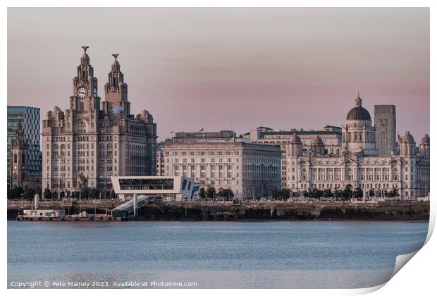 Liverpool's Three Graces Print by Pete Mainey