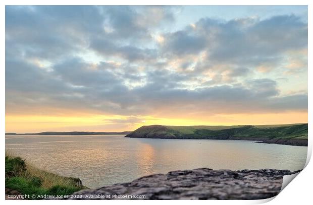 Pembrokeshire sunset  Print by Andrew jones