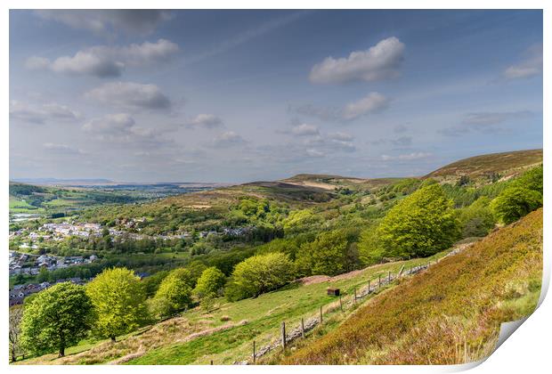 Welsh Valley View Print by Paul Grubb