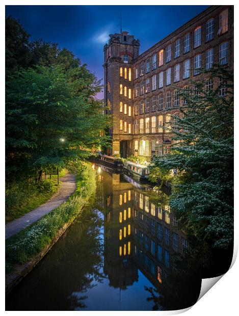 Clarence Mill at Night Print by Paul Grubb