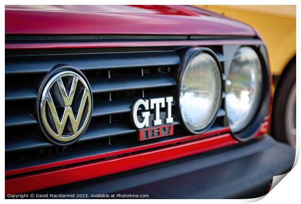 VW Golf GTi Print by David Macdiarmid