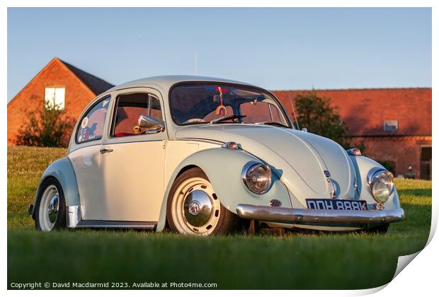 The Iconic VW Beetle Print by David Macdiarmid