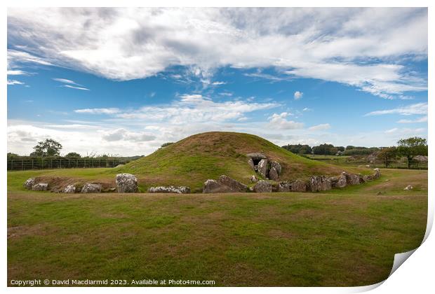 Neolithic burial chamber Print by David Macdiarmid