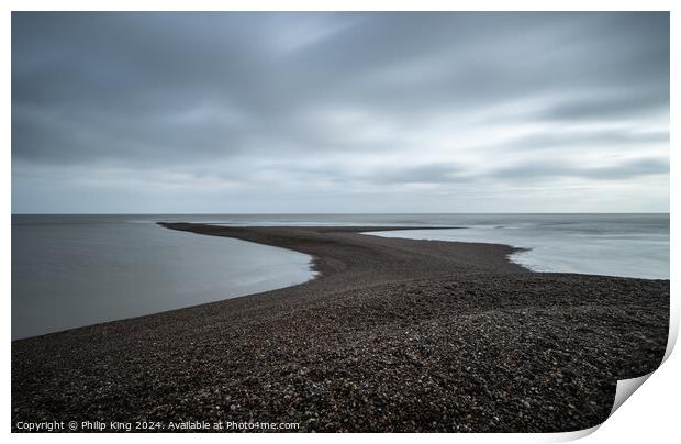 Shingle Street, Suffolk Print by Philip King