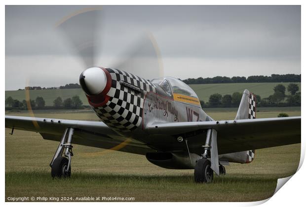 P-51 Mustang - Duxford Airshow Print by Philip King