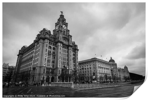 The Three Graces, Liverpool Print by Philip King
