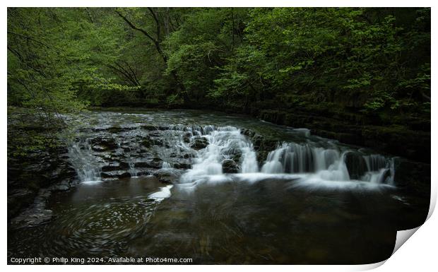 Waterfall Country, South Wales Print by Philip King