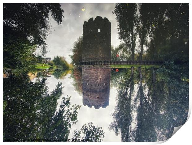 Castle Reflected in River Print by Chris Spalton