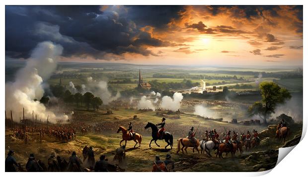  Battle of Waterloo Print by CC Designs