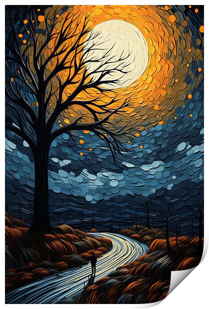 Walking at Night  Print by CC Designs