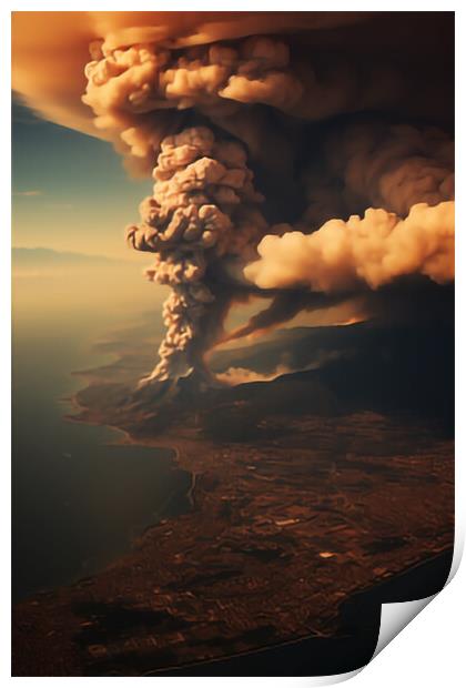  Mount Vesuvius Print by CC Designs