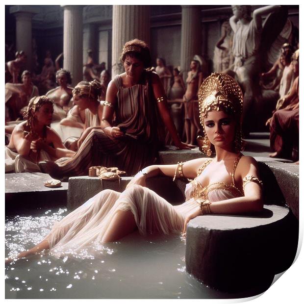 Cleopatra bathing  Print by CC Designs