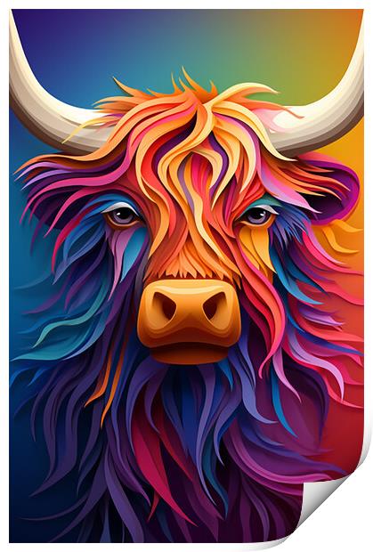 The Highland Cow  Print by CC Designs