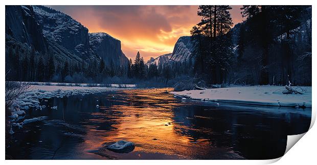  River Merced in Yosemite  Print by CC Designs