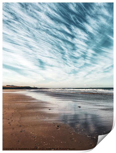 Dramatic Sky on the Northumberland Coast Print by Madeleine Deaton