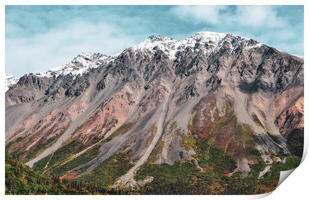 Painted Mountains of Alaska Print by Madeleine Deaton