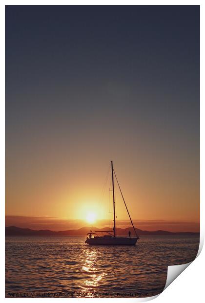 Sunset Sailing  Print by Madeleine Deaton