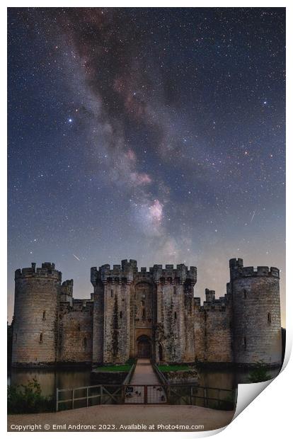 Bodiam Castle at night Print by Emil Andronic