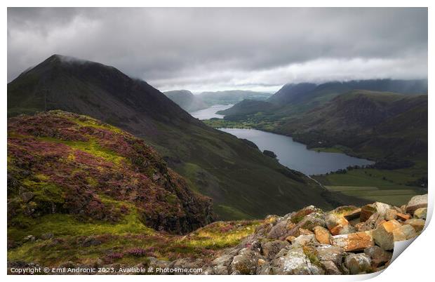 Haystacks, Lake District Print by Emil Andronic