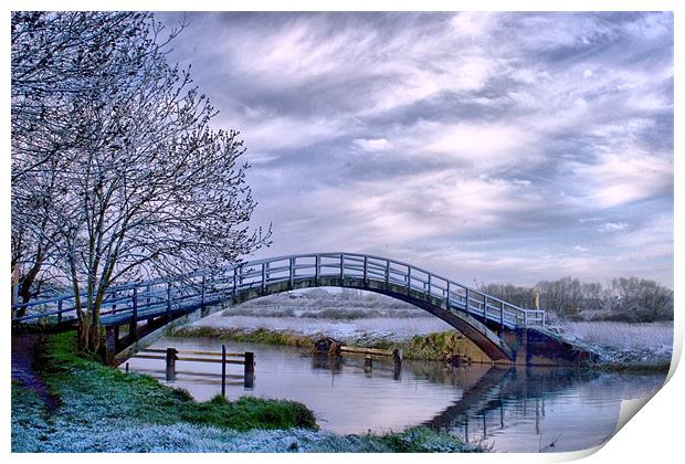 Sileby Mill Bridge Print by Simon Gladwin