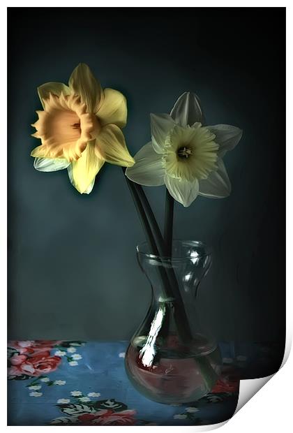Daffs and Vase Print by Simon Gladwin