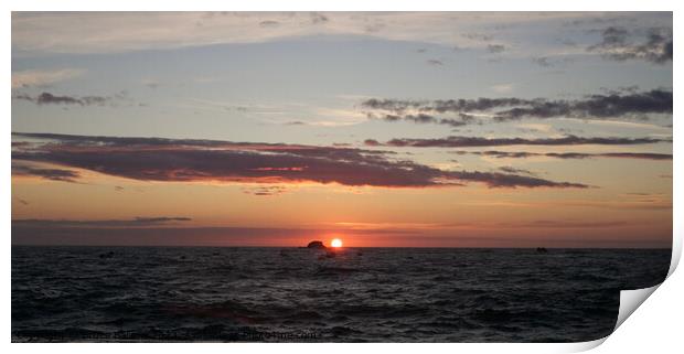 Sunset from Cobo Bay, Guernsey Print by Bruce Barrow