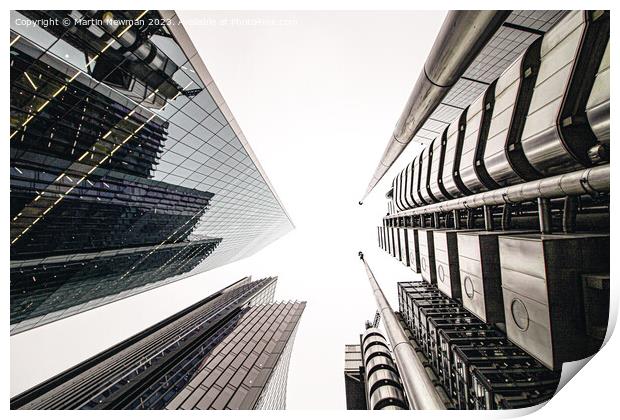 London Skyscrapers Print by Martin Newman