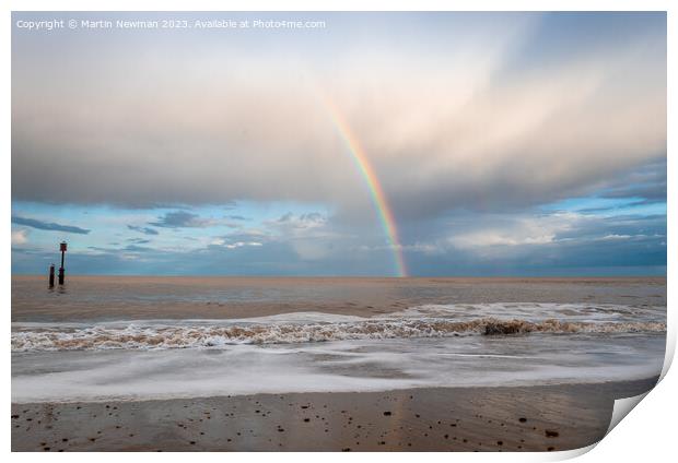 rainbow oceans beach Print by Martin Newman