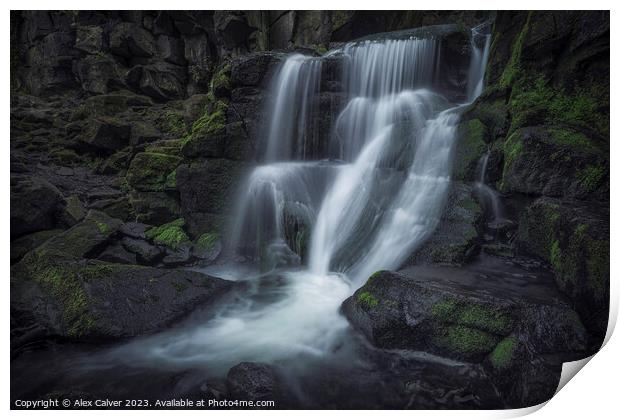 Derbyshire Waterfall Print by Alex Calver