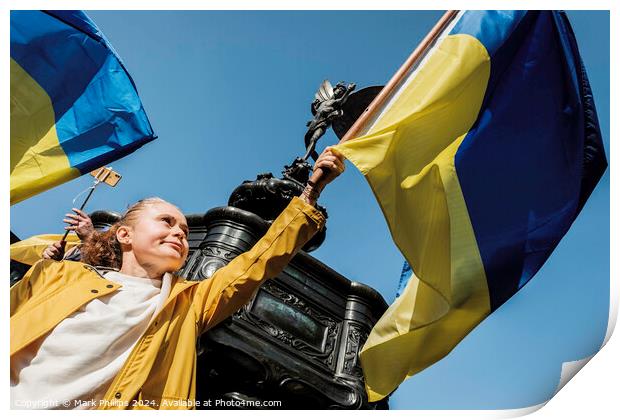 London Stands With Ukraine #2 Print by Mark Phillips