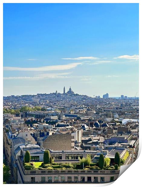 The Sacre Coeur in Paris Print by Christopher Marchant
