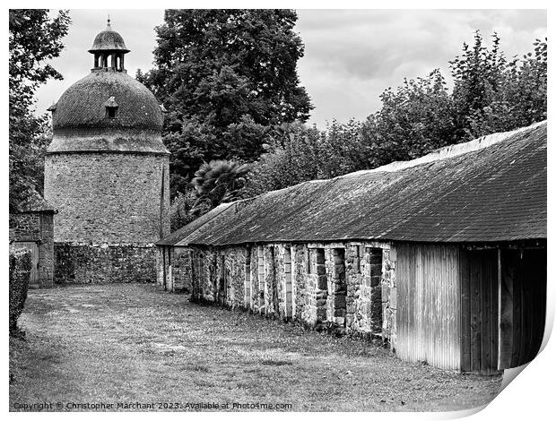 Chateau stables  Print by Christopher Marchant