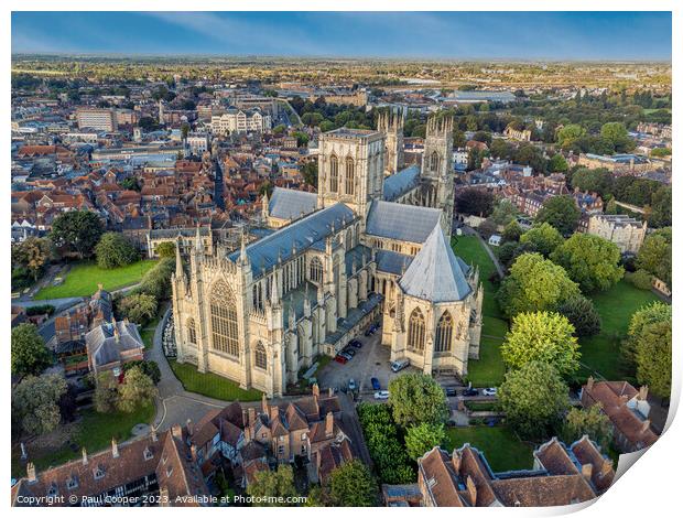 York Minster Aerial photo Print by Bailey Cooper