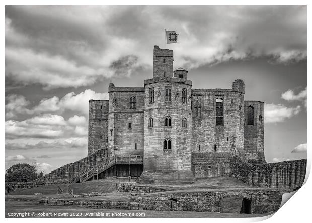 Warkworth Castle, Northumberland Print by Robert Mowat