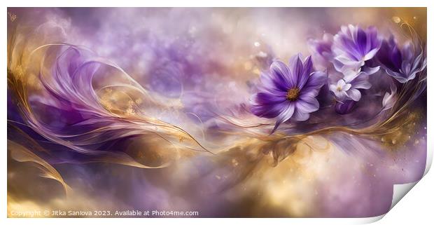 Flowery dream  Print by Jitka Saniova