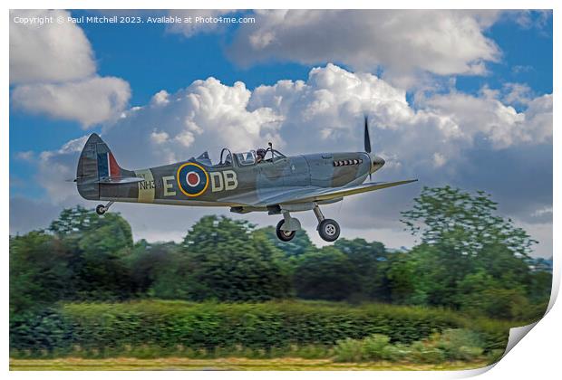  Spitfire Taking Off Print by Paul Mitchell