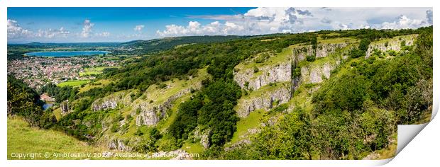 Panoramic view of Cheddar Gorge Print by Ambrosini V