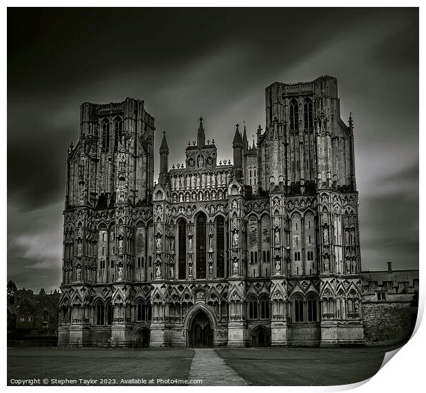 Wells Cathedral  Print by Stephen Taylor