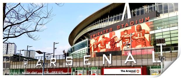 Arsenal Emirates Stadium  Print by James Allen