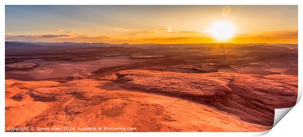 Arizona Landscape at sunrise  Print by James Allen