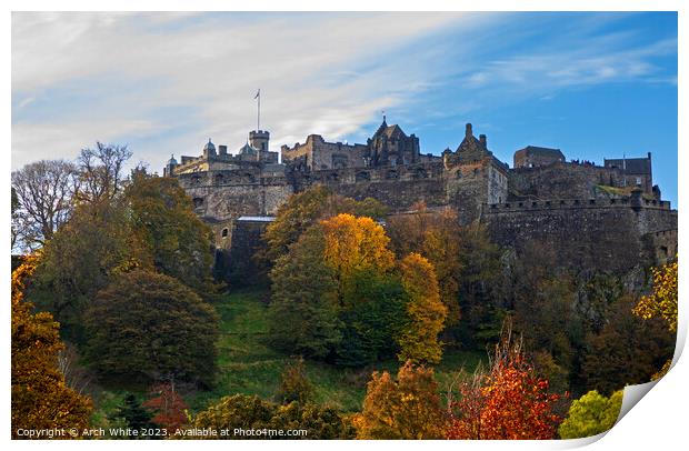 Edinburgh Castle, Scotland, UK. Print by Arch White