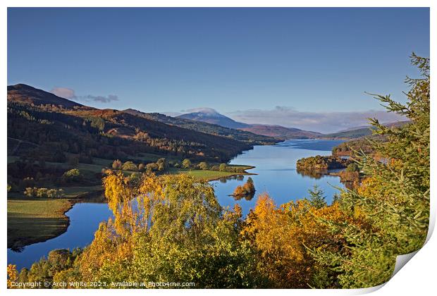 Queen's View, Perth and Kinross, Perthshire, Scotl Print by Arch White