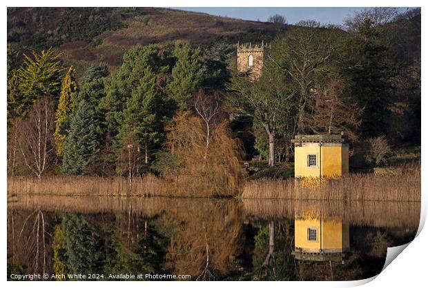 Reflections at Duddingston Loch, Edinburgh, Scotla Print by Arch White