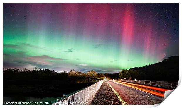 The Road to The Aurora. Print by Michael Mc Elroy