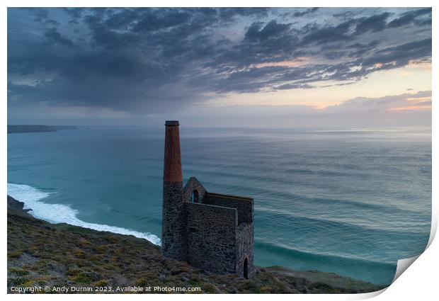 Wheal Coates and Towanroath Sunset Print by Andy Durnin