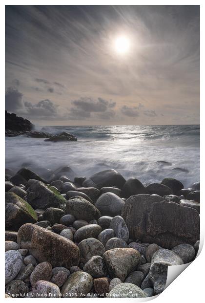 Porth Nanven Cot Valley Print by Andy Durnin