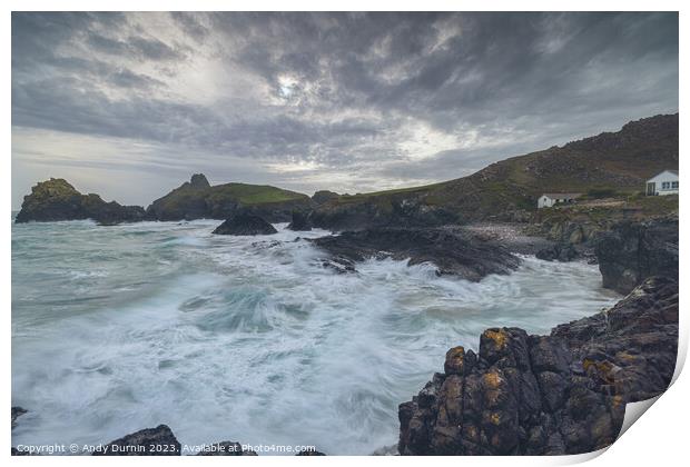 Kynance Cove in September Print by Andy Durnin