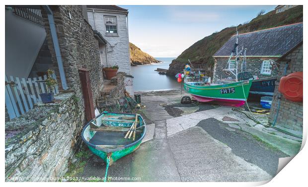 The Slipway at Portloe Print by Andy Durnin