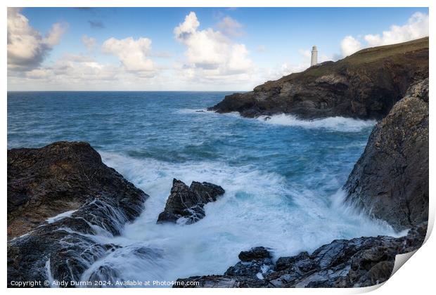 Trevose Head Lighthouse Print by Andy Durnin