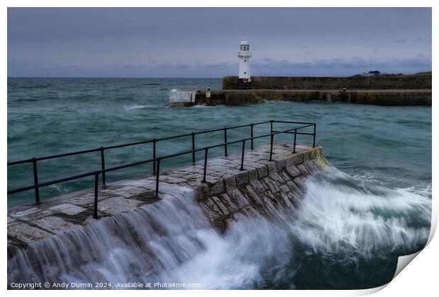 Mevagissey Lighthouse  Print by Andy Durnin